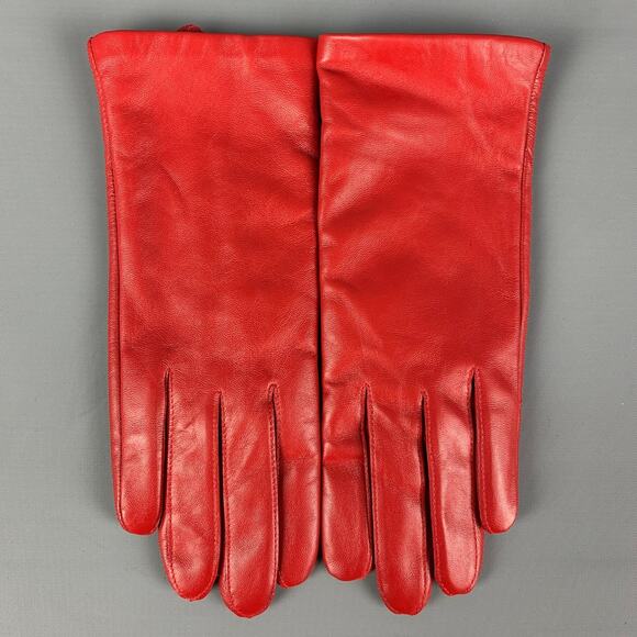 PHENIX Waist Size S Red Cashmere Leather Gloves - Picture 1 of 5